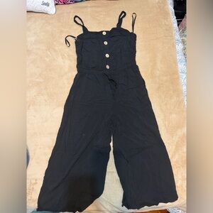 Women’s Black Button-Front Jumpsuit size XL
